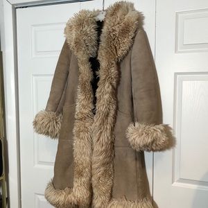 Vintage Shearling Long Coat